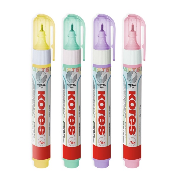 Корректор-ручка Kores "Pastel", 08мл, металлический наконечник 328321 1140945/83303