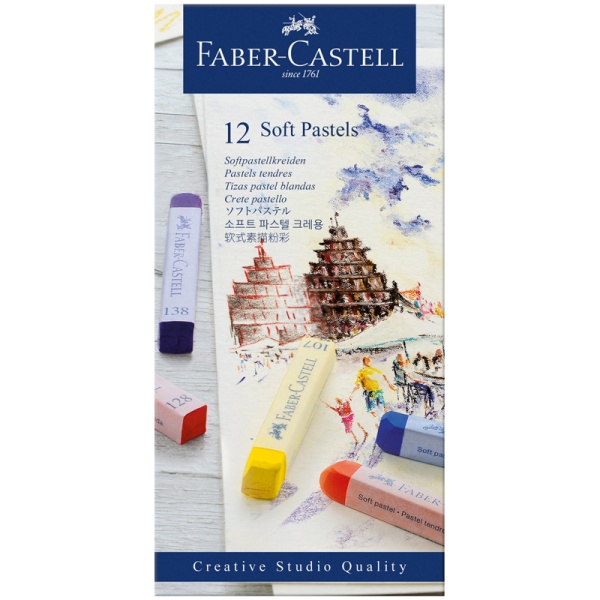 Пастель художеств. Faber-Castell "Soft pastels", 12 цв., картон. упак. 285948 128312