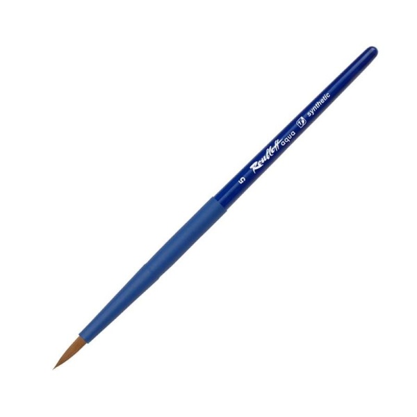 Кисть художественная Roubloff Aqua Blue round синтет.лайнер, корот.ручка №5 1590647