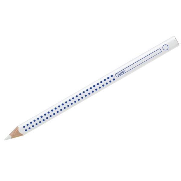 Карандаш Faber-Castell "Jumbo Grip", белый, трехгран., утолщен., заточен. 289790 110801