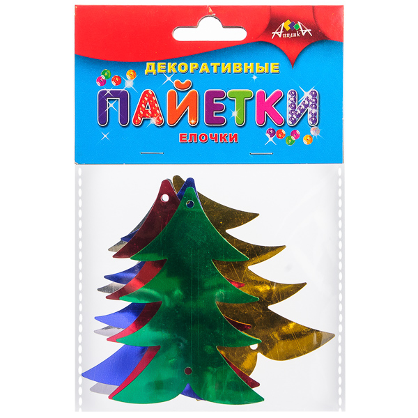 Декор Пайетки "Новый год.Елочки" е/п АППЛИКА С3526  183793