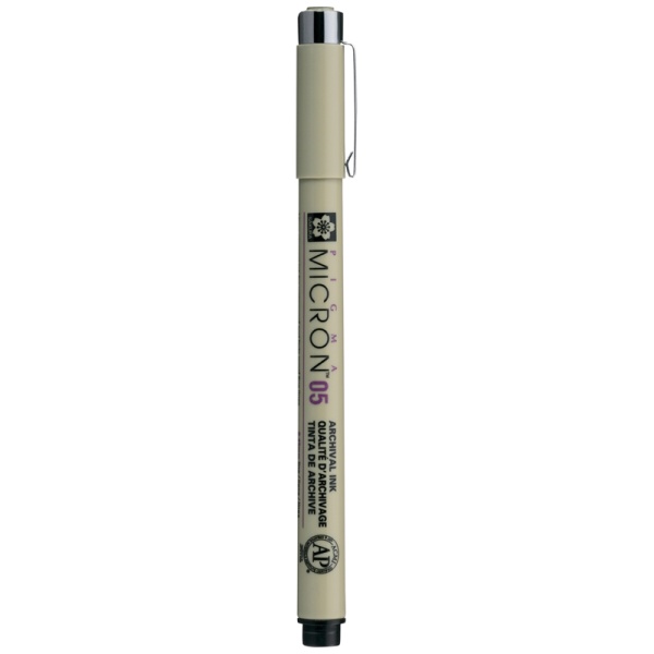 Ручка капиллярная Sakura "Pigma Micron" черная, 0,45мм 288293 XSDK05#49