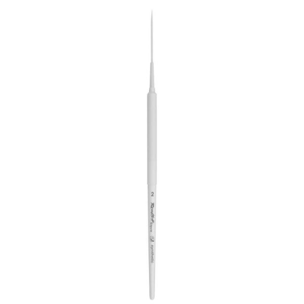 Кисть художественная ROUBLOFF (Рублев) Aqua White liner, синтетика, круглая, № 2, короткая ручка, AqSw4-02,05wT 1590640