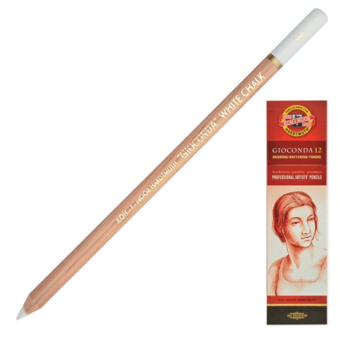 Карандаш меловой KOH-I-NOOR, 1 шт., "Gioconda", белый, 8801001001KS  225851